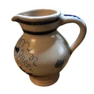 Scheurich West Germany Pottery Pitcher 517-15 Green Blue Fata Lava Style